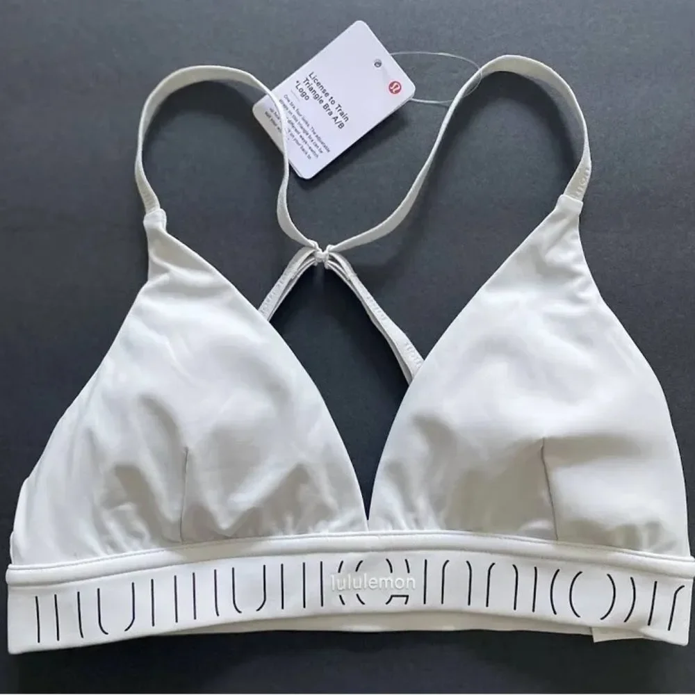 NWT 6 Lululemon License To Train Triangle Bra A/B Cup Vapor Convertible Sports